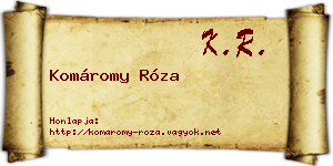 Komáromy Róza névjegykártya