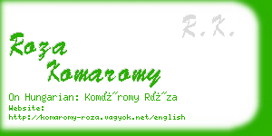 roza komaromy business card